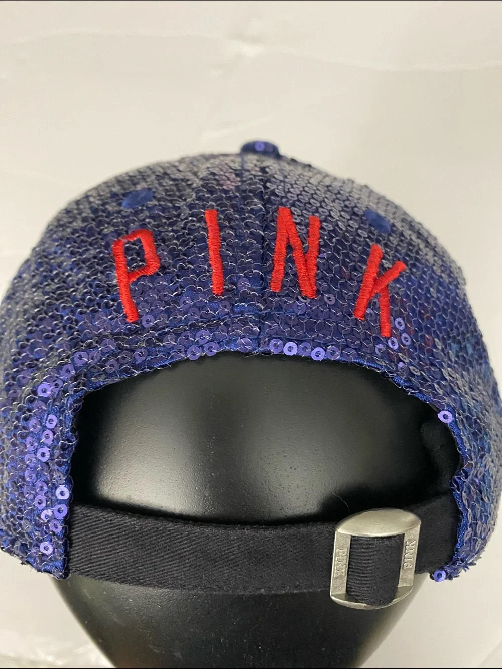 Victoria's Secret Cleveland Indians MLB Navy Sequin baseball Cap with Red Logo